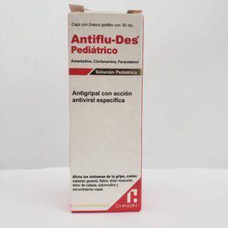 Amantadina/Clorfenamina/Paracetamol gotas pediátricas 2.5g/0.10g/15g
Antiflu-Des c/30ml